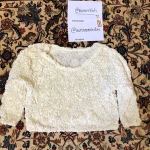 America Apparel 3D flower sweater